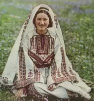 Christian woman with embroidered dress 1926. 